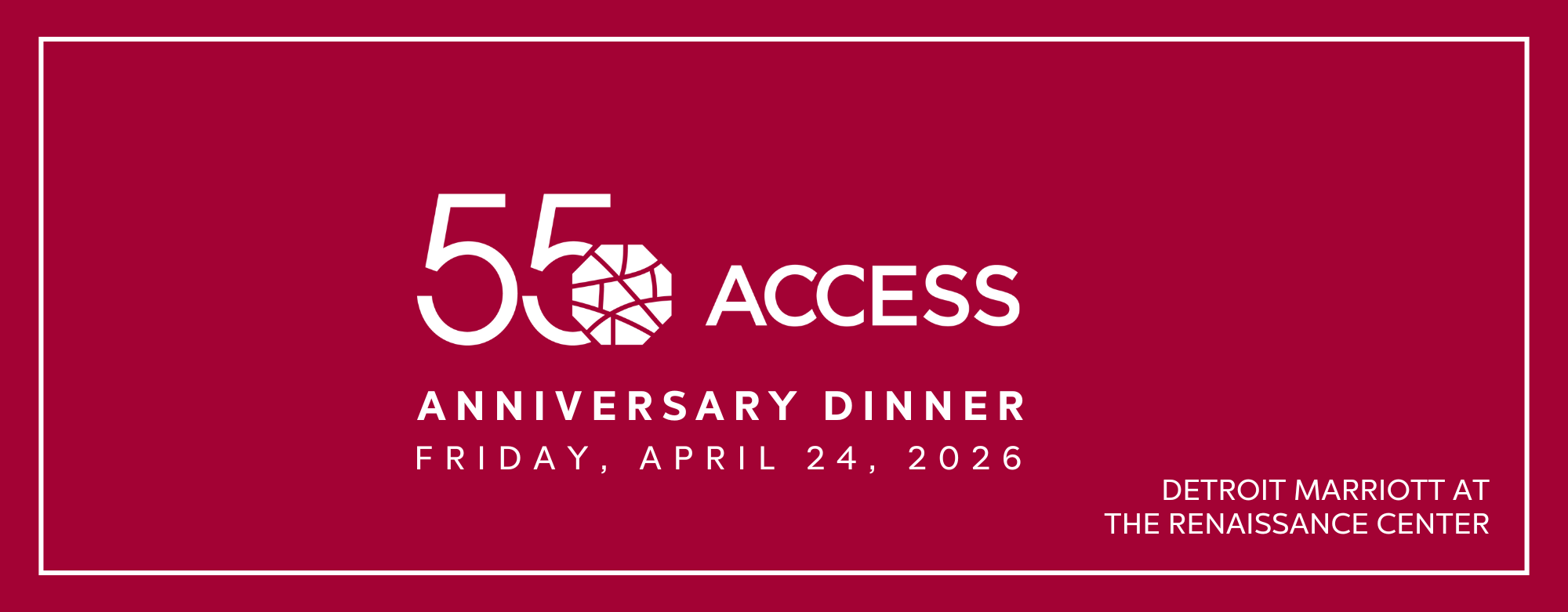 55th Dinner Save the Date Email Header